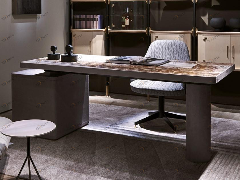 BAXTER Прямоугольный рабочий стол со встроенной полкой sun-id-1427853