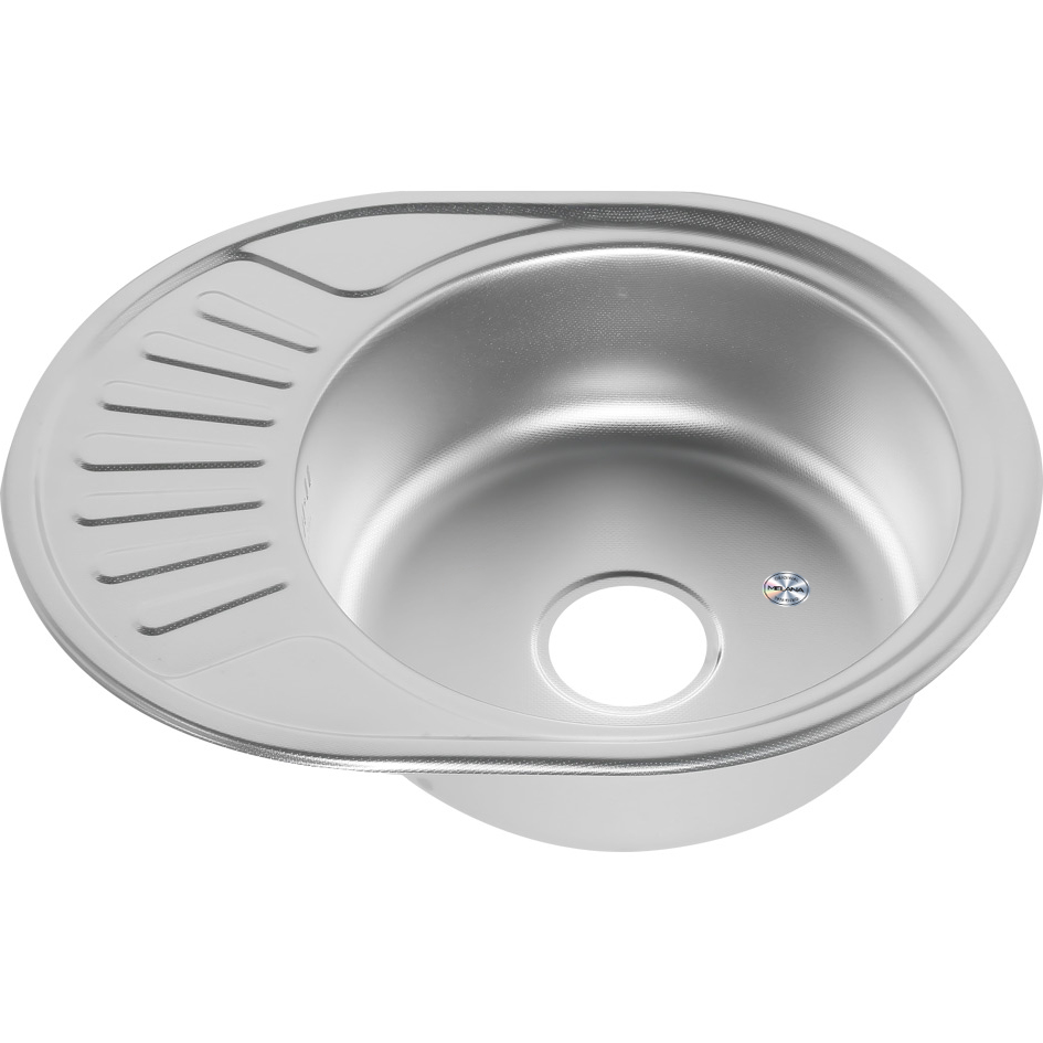 Мойка 5745 U MELANA 0,6/160 ДЕКОР врезная овальная с сифоном (119D t *12) 119D t (*12)