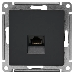 Розетка компьютерная RJ45 встраиваемая Systeme Electric AtlasDesign без заземления цвет базальт 89457197 STLM-2050206