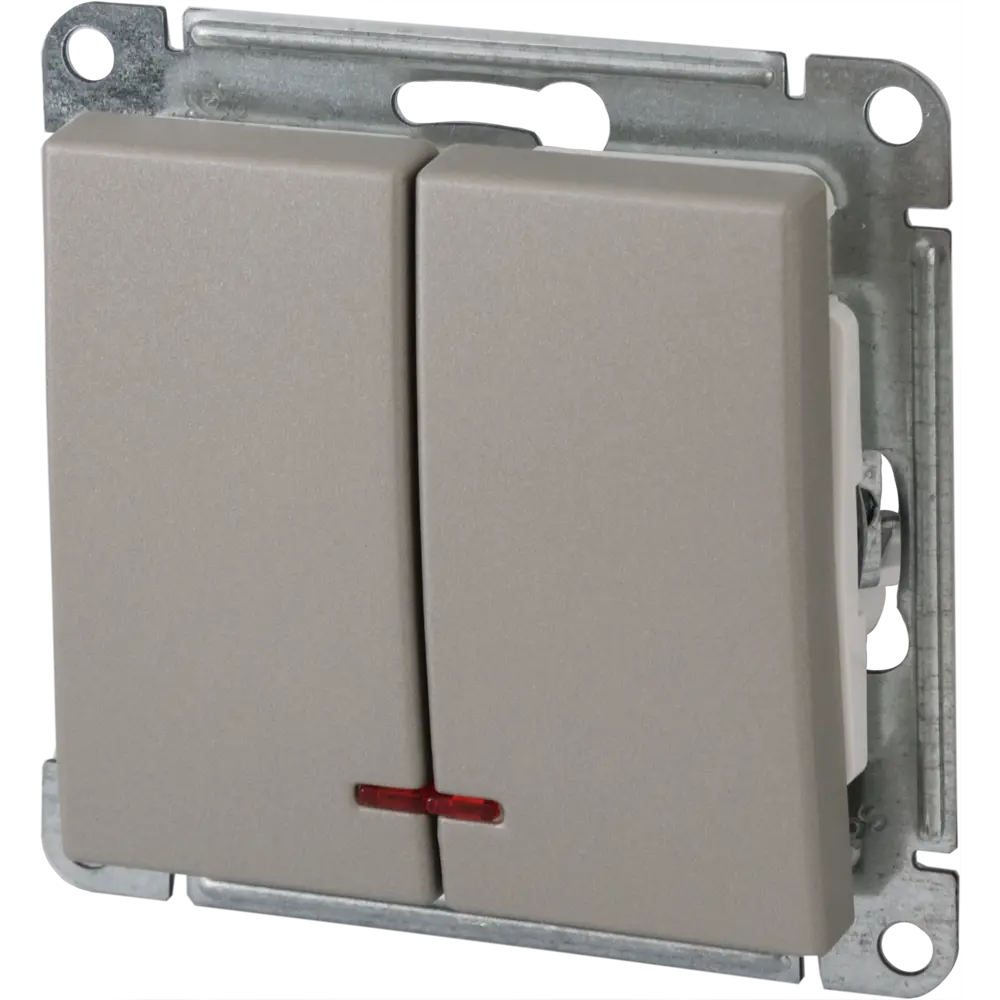 SYSTEME ELECTRIC W59 - двухклавишный выключатель с подсветкой для элегантного освещения 82797975 STLM-0036019 - Вид №1
