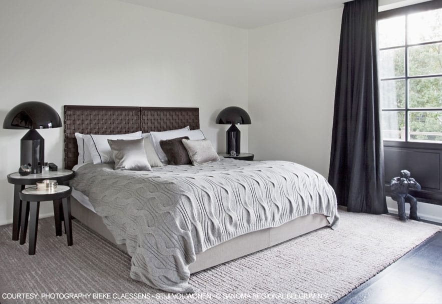 Кожаная двуспальная кровать для хранения Flexform корзина ARCH-00123054