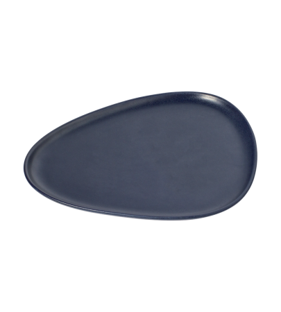 990168 Тарелка средняя (30х26х1,5см) каменная керамика, темно-синий;LIND DNA  - Вид №1