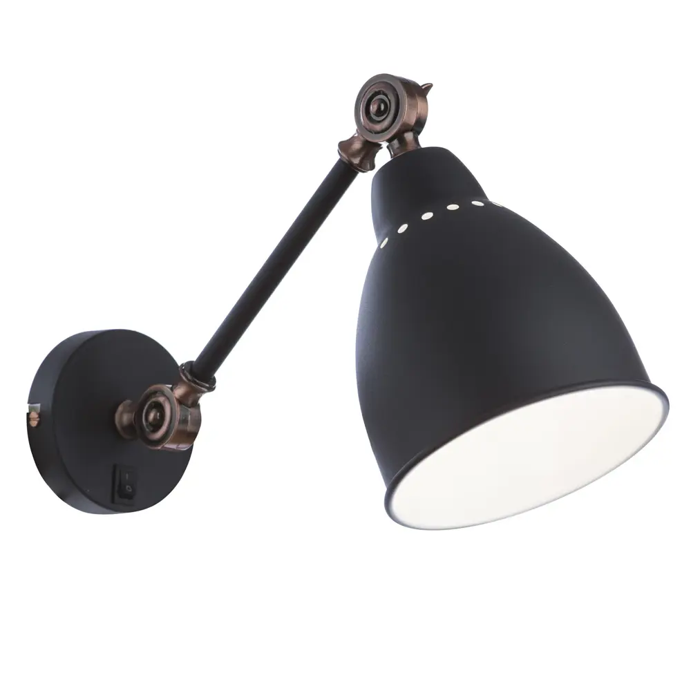 Бра Braccio 1xE27x60 Вт цвет чёрный матовый Arte Lamp STLM-2039578