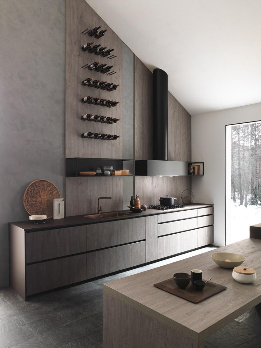 Floritelli Cucine Кухня с полуостровом без ручек Ares sun-id-1432210 - Вид №5