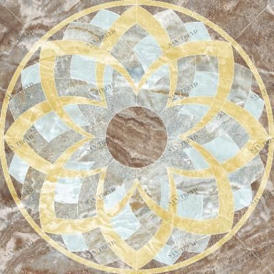 Панно Premium Marble K-956/LR/d01 (2w956/d01) Brown lap. 120*120 Kerranova sun-id-329947