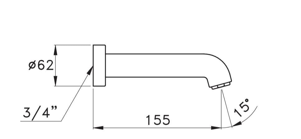 Дозирующий носик для ванны RUBINETTERIE STELLA Aster ARCH-00102770 - Вид №2