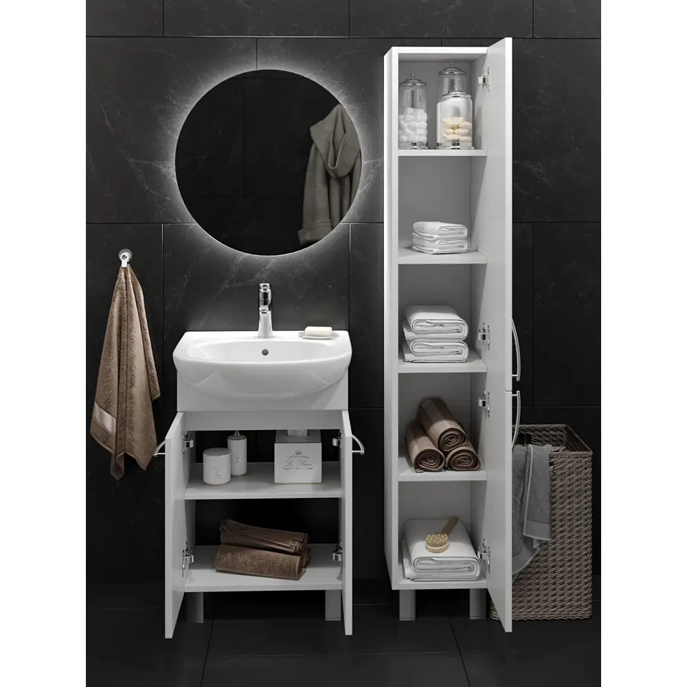 Тумба в ванную Краков 68x60x30 см ЛДСП цвет белый Santreyd STLM-2079999 - Вид №4