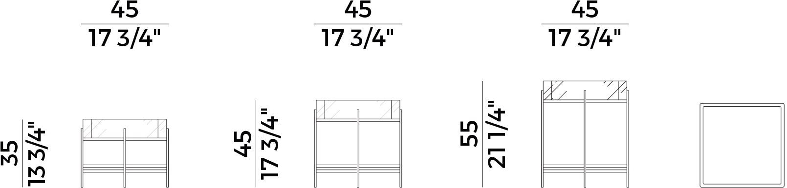 Potocco Квадратный журнальный столик с подносом Tray 872/tq - Вид №7