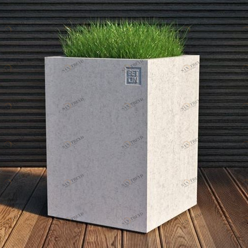BetOn Горшок цветочный бетонный 500*500 ГОРШКИ ИЗ ФИБРОБЕТОНА CP101В