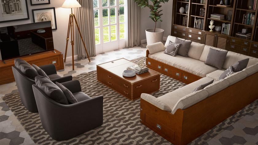 Caroti Кресло из ткани с подлокотниками Via montenapoleone 2038  - Вид №2