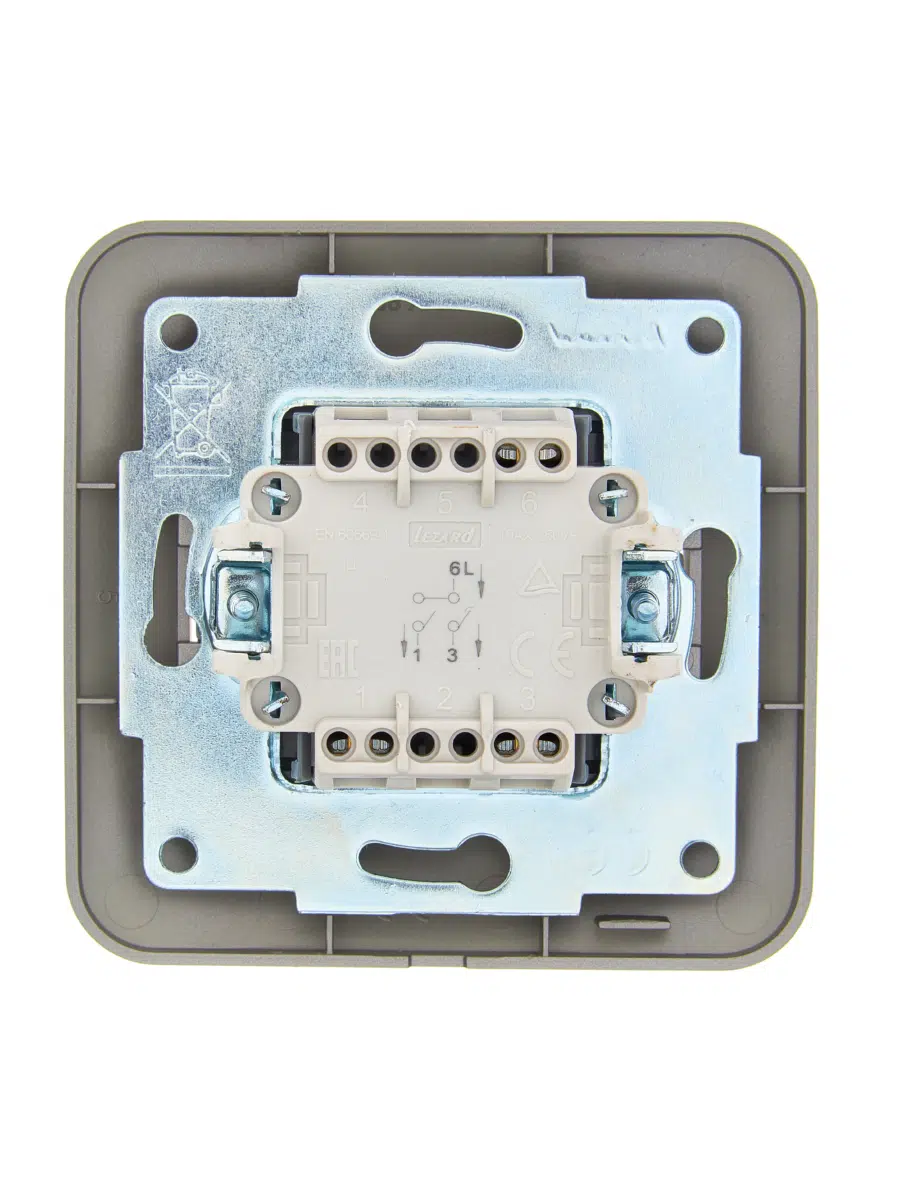 ASTI Выключатель двойной платина LEZARD 7081-3535-101 - Вид №2