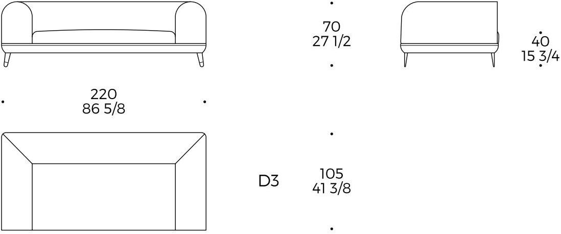Liu Jo Living Collection 3-х местный тканевый диван Urban fan Lsd - Вид №7