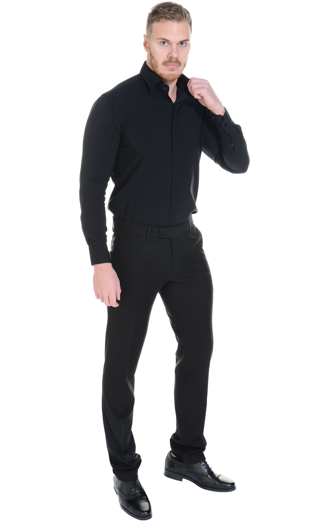 62476 Рубашка мужская  black El-Risto  Корпоративная одежда  размер 40/176-182  - Вид №8