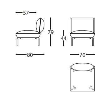 Тканевое кресло SANCAL Click ARCH-00117451 - Вид №3