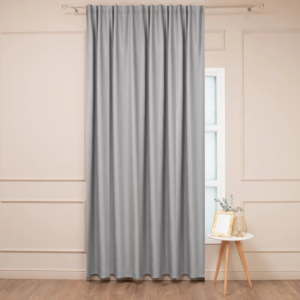 AMORE MIO Штора на ленте серый димаут 200x295 см для спальни 89433209 STLM-1579618