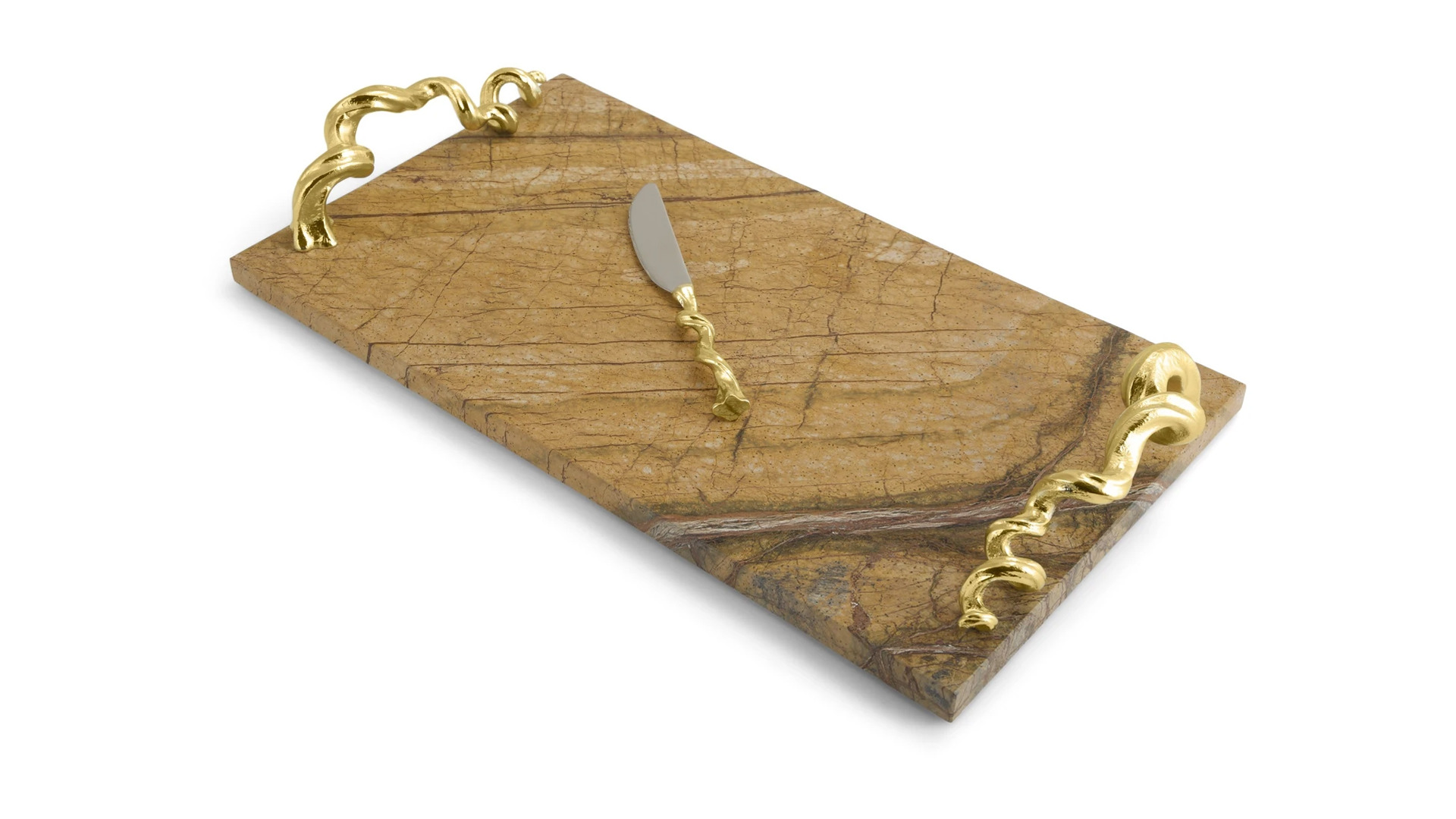 10663715 Michael Aram Доска для сыра с ножом Michael Aram Виноградная лоза 48х25см, мрамор Мрамор  - Вид №2