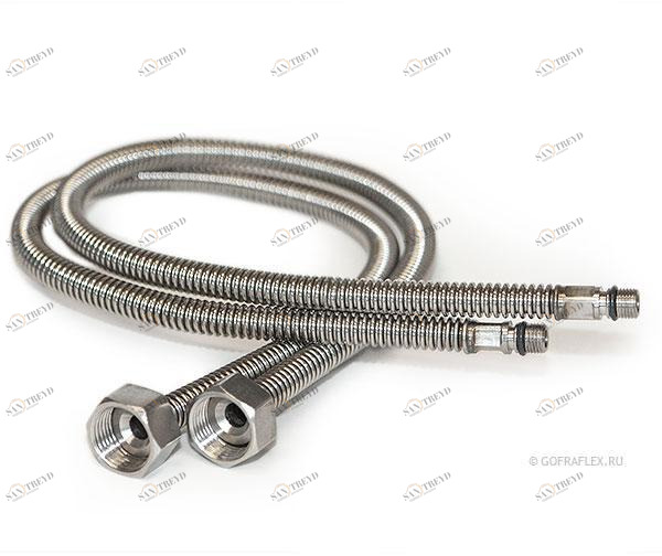Подводка для смесителя гайка - штуцер 1200мм (2 шт) Flexible hose Россия SM1200