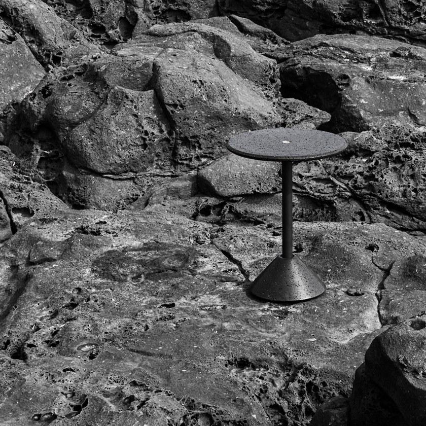 BUZAO Круглый высокий стол из лавового камня  B21113  - Вид №2