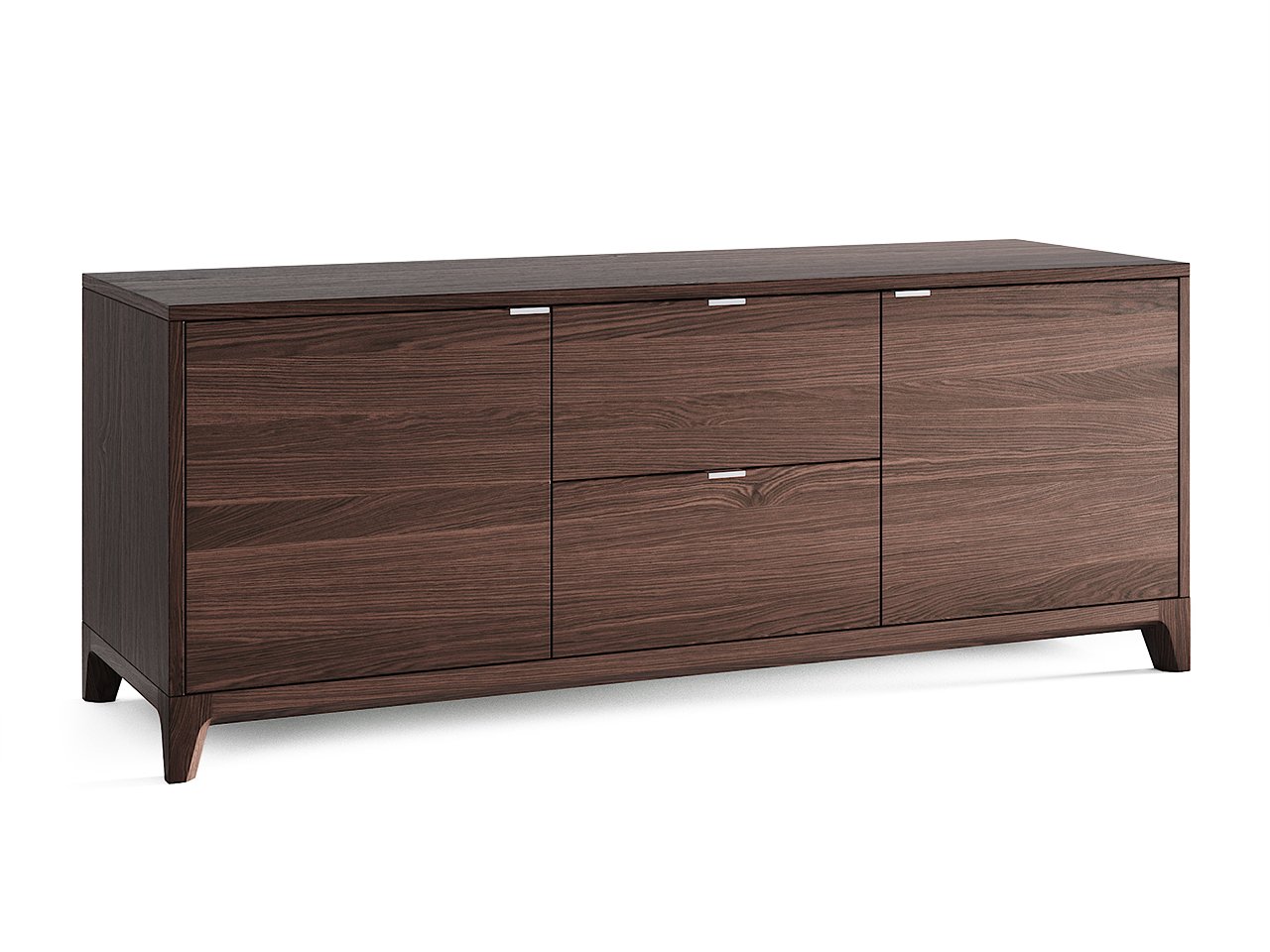Тумба под телевизор с ящиками темный дуб Case THE IDEA  210257 Коричневый  - Вид №1