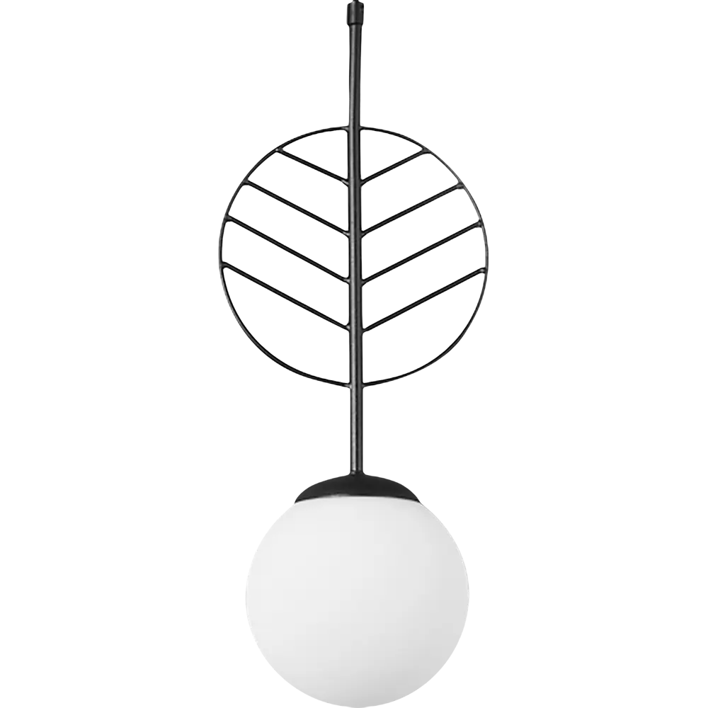 Подвесной светильник Vitaluce Ольха 1 лампа 3 м² цвет черный STLM-2186885 - Вид №1