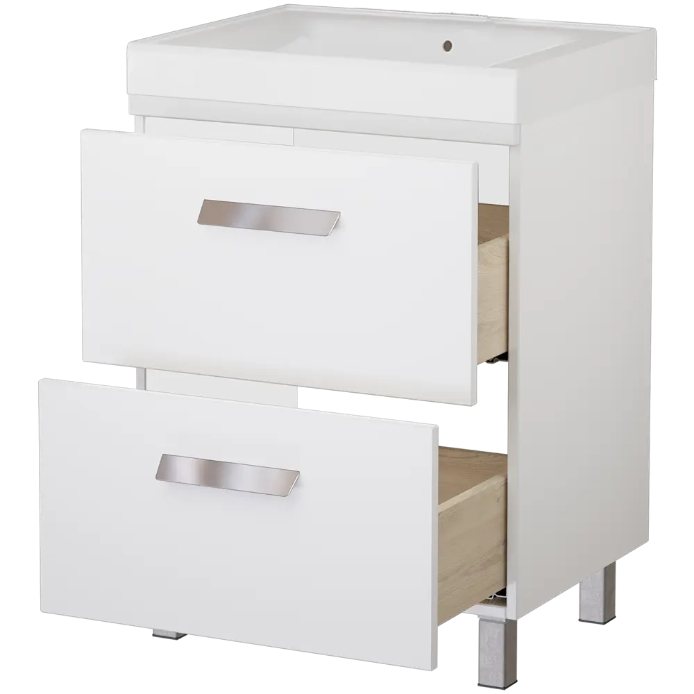 Тумба под раковину напольная Hilton 60 см цвет белый VIGO STLM-2130207 - Вид №2