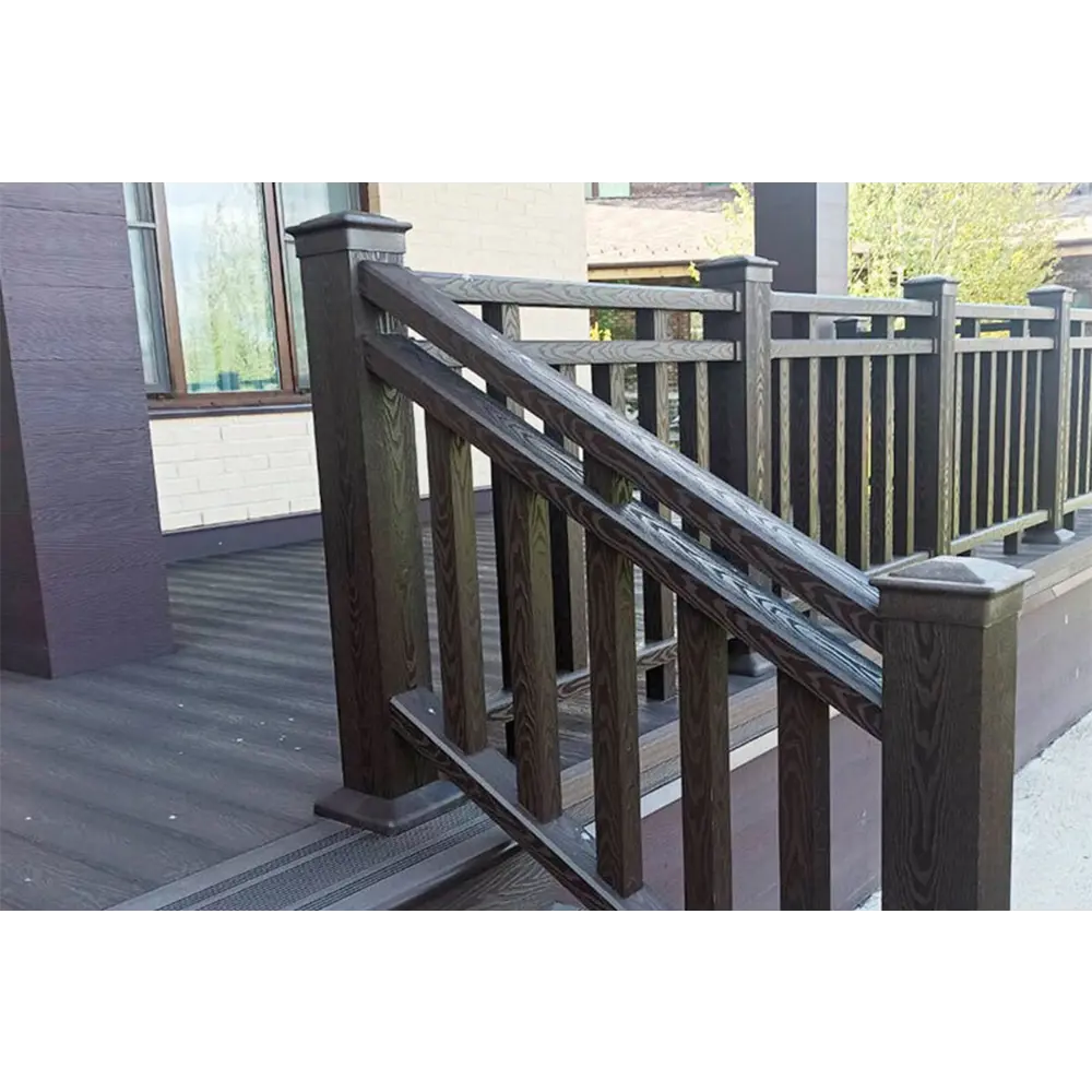 Santreyd: Опорный столб ДПК прямой для ограждений 120x120x3000 мм венге 89357799 STLM-1014997 - Вид №2