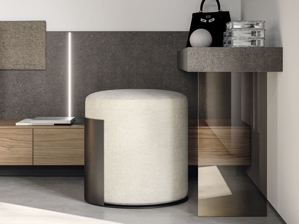 Круглый пуф из ткани Santalucia Mobili Homy ARCH-00019180 - Вид №2