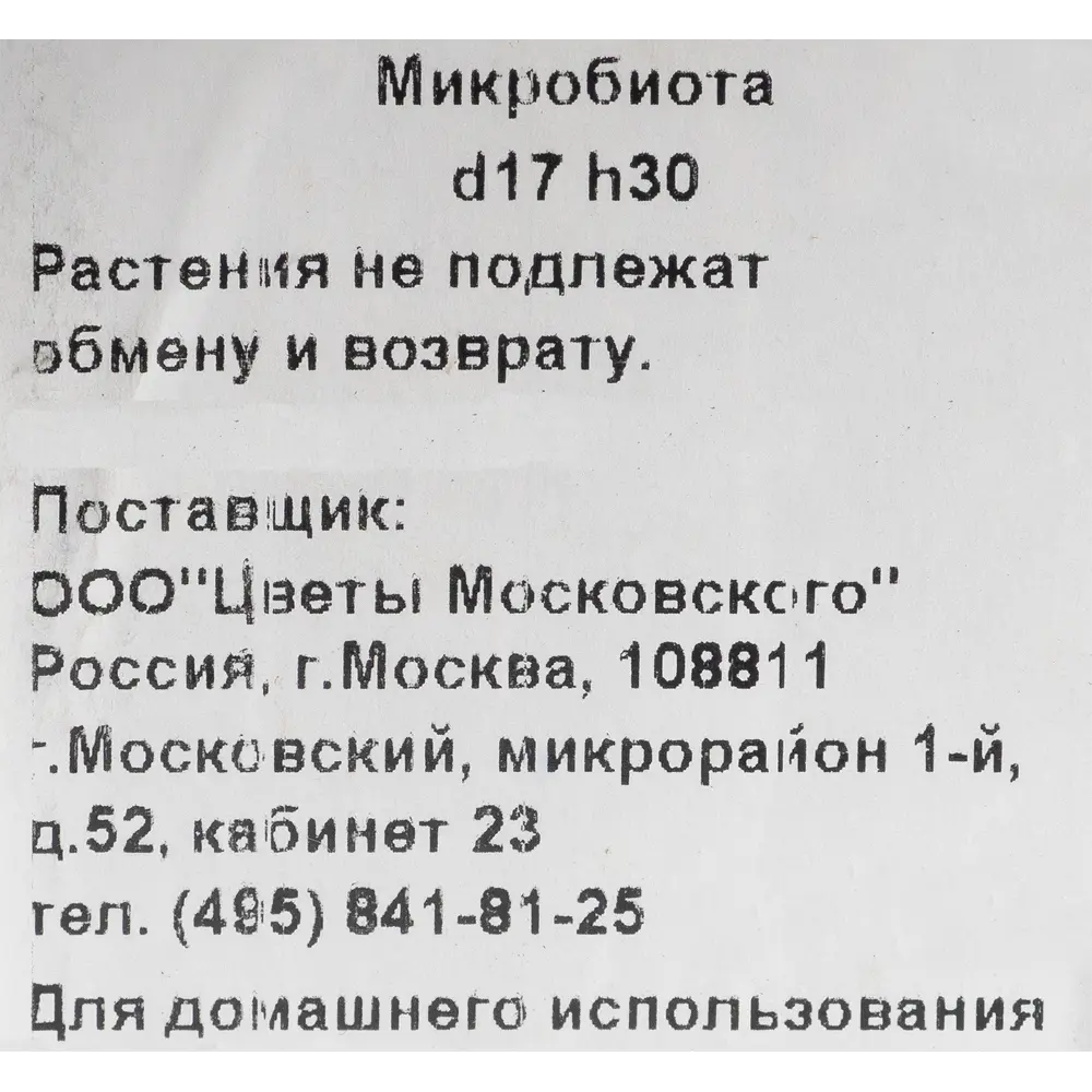 Микробиота 2 л h30 см 82219041 STLM-2145749 Santreyd  - Вид №1