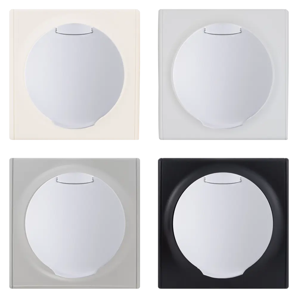 Розетка встраиваемая Onekey Florence с заземлением с крышкой цвет белый ONEKEYELECTRO STLM-2171019 - Вид №1