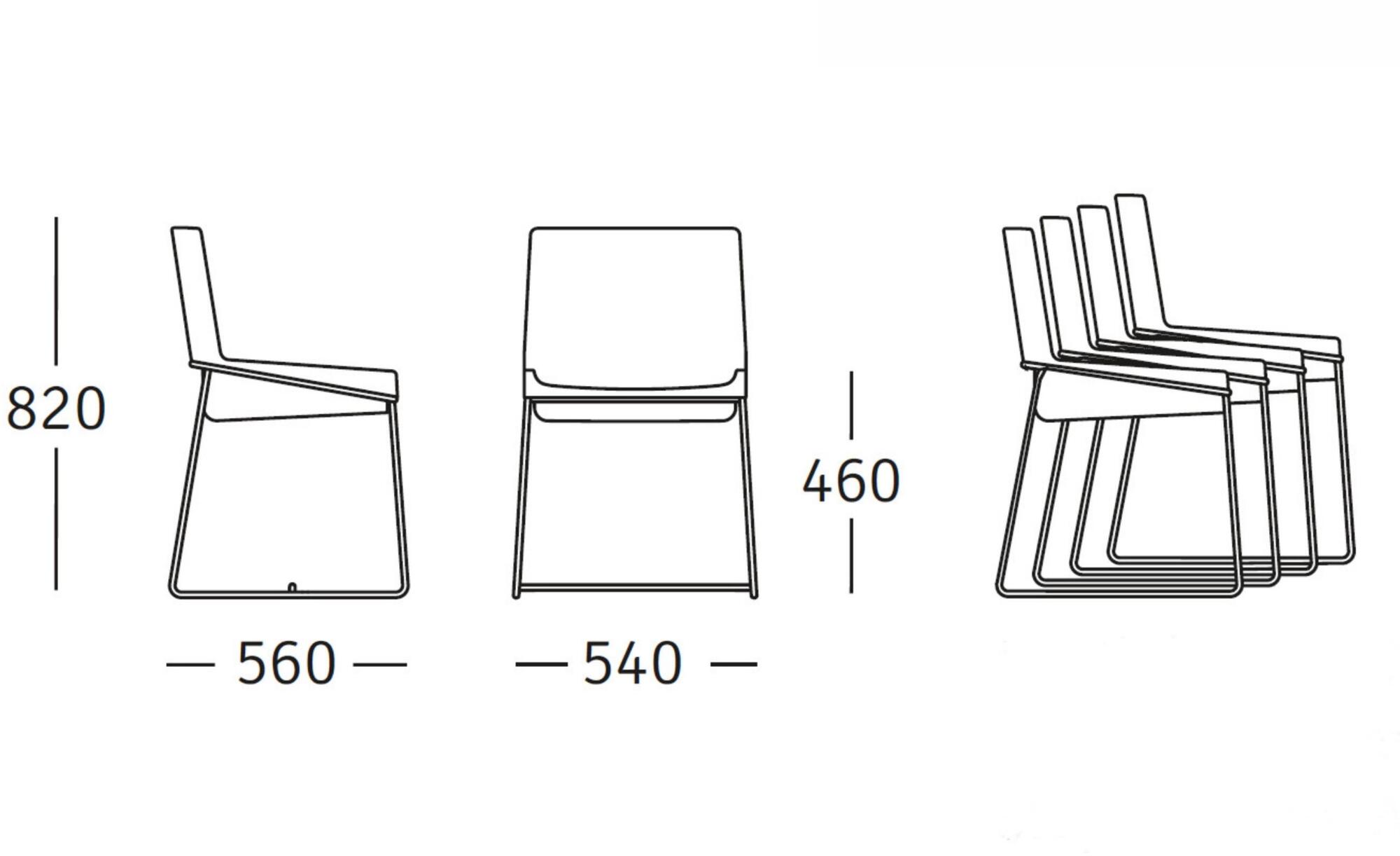 ROSSIN Штабелируемое кресло-санки Tonic metal sun-id-1483919 - Вид №6