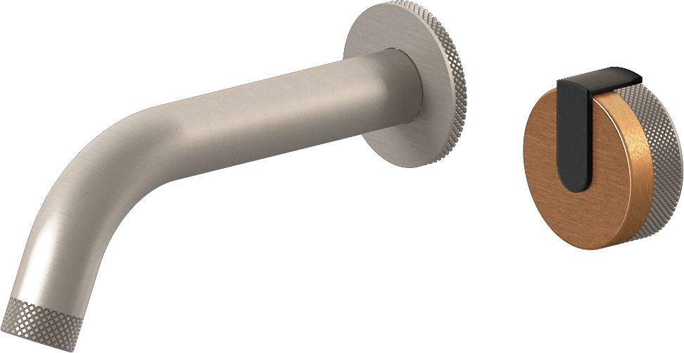 E-11535-R1BRG-L1MBK-BNi Настенный прогрессивный смеситель скрытого монтажа для раковины GRAFF MOD+