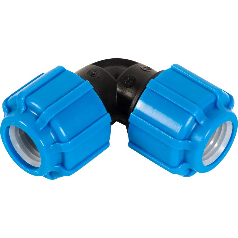 Отвод обжимной ПОЛИТЭК 90° 20 мм для полиэтиленовых труб 11738684 STLM-0001455