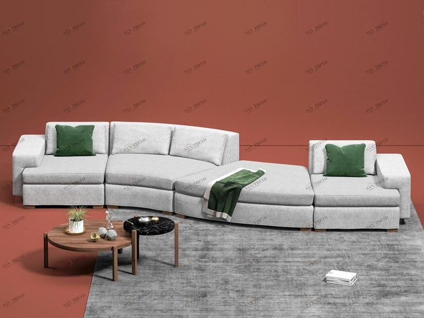 DE.CI Изогнутый модульный диван из ткани Claw sun-id-1494587