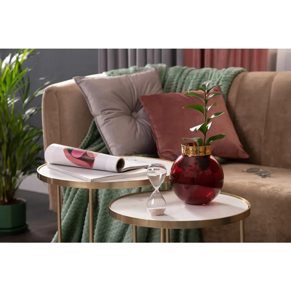 Подушка «Бархат», 40х40 см, цвет пепельная роза LINEN WAY STLM-2118797 - Вид №5