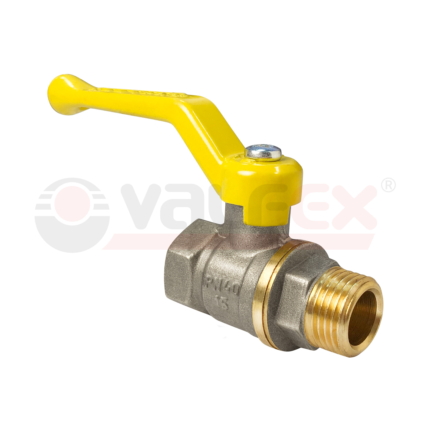 VF.272.NR3.100 Valfex Кран шаровой (с никелевым покрытием) для газа, ручка-рычаг (внутр.-наруж.)  1" 