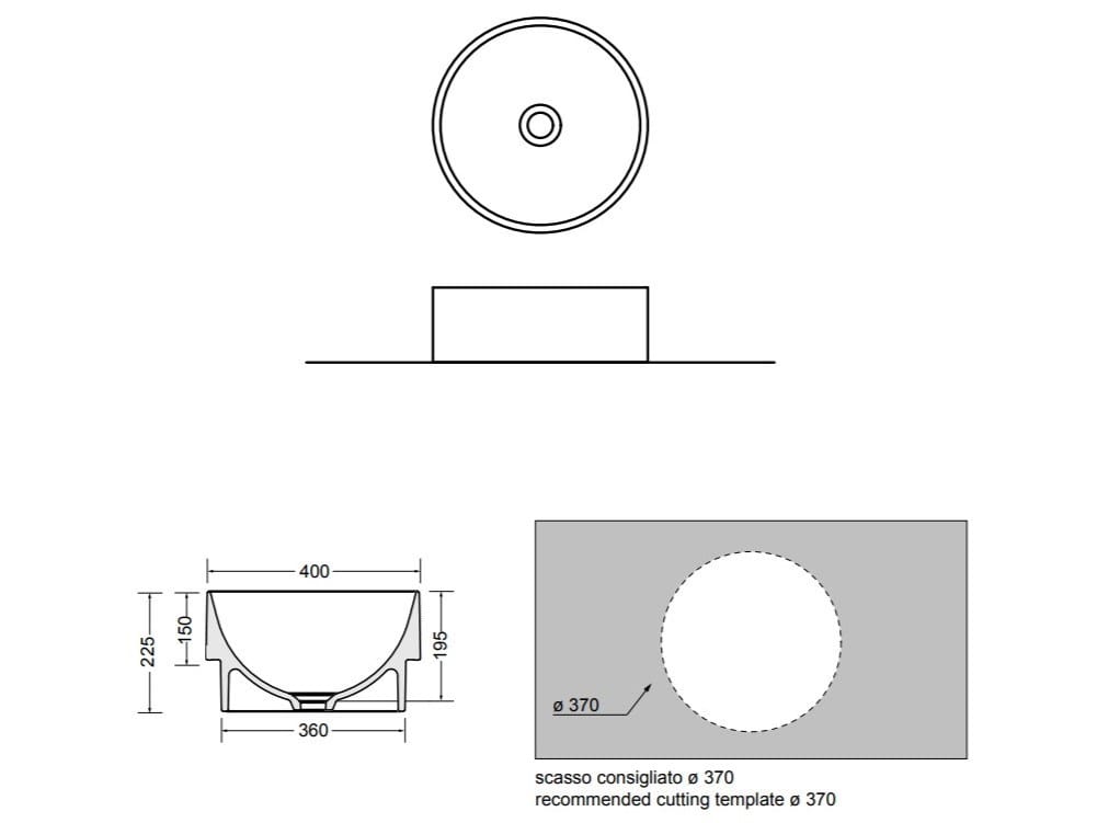 Керамическая круглая раковина для раковины Axa DP ARCH-00092883 - Вид №6