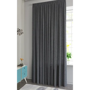 MIAMOZA Штора Zara на ленте 200x280 см графитовый рогожка 89398898