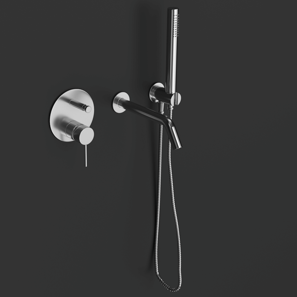 D419-S Однорычажный смеситель для ванны с ручным душем Duten  - Вид №1