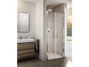 Душевая кабина из закаленного стекла с распашной дверью