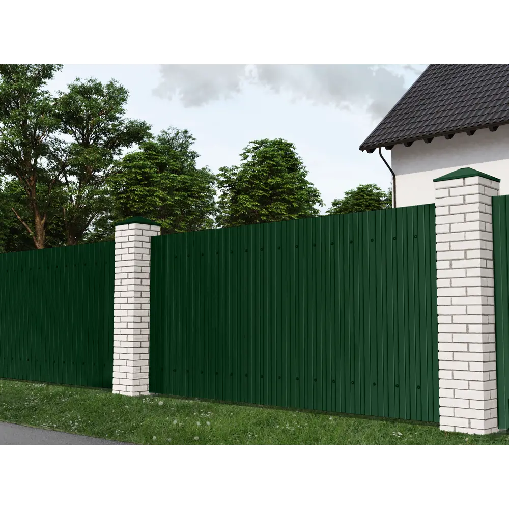 Профнастил С8 0.3 мм 1200x1500 мм RAL 6005 зеленый Santreyd STLM-2072777 - Вид №2