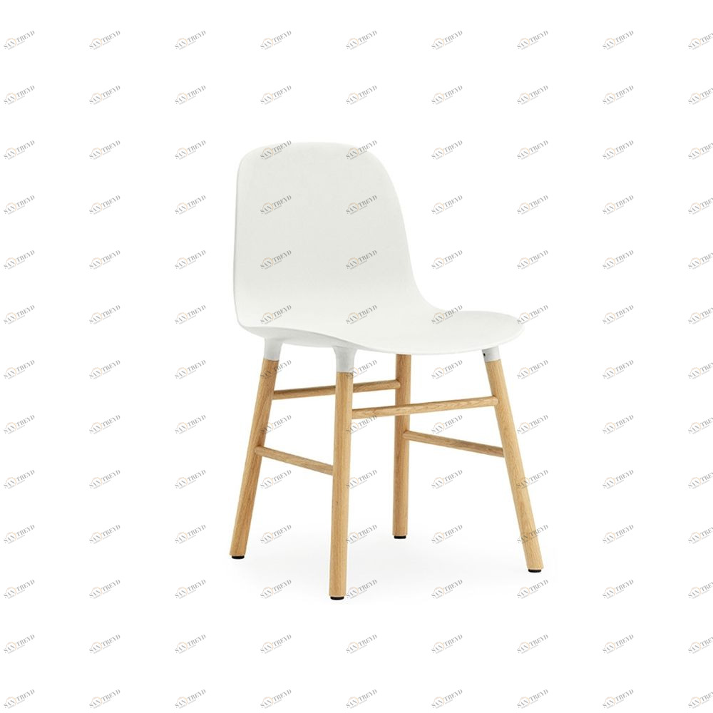 Стул без ручек Form с ножками из дуба 78х48х52 см, белый Normann Copenhagen 602816