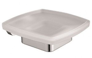 H6400/15CR Sanibano Rock, настенная стеклянная мыльница, цвет хром