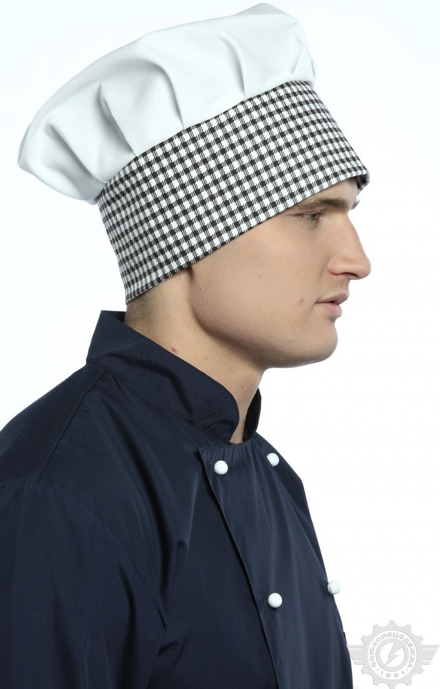 58430 Колпак поварской клетка  Повар  размер Спецодежда  - Вид №2