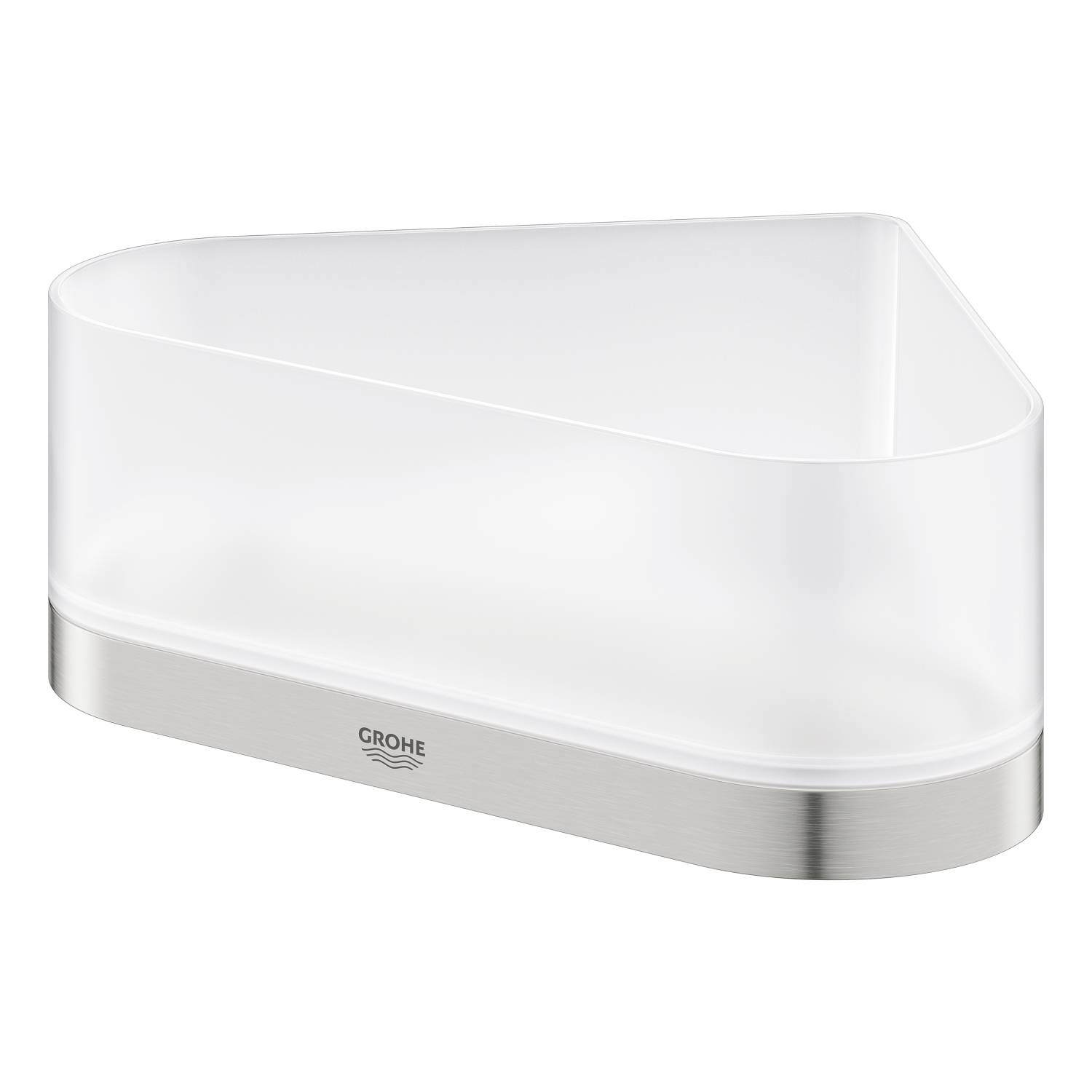 Полочка для душа GROHE Selection, угловая с держателем, суперсталь (41038DC0)