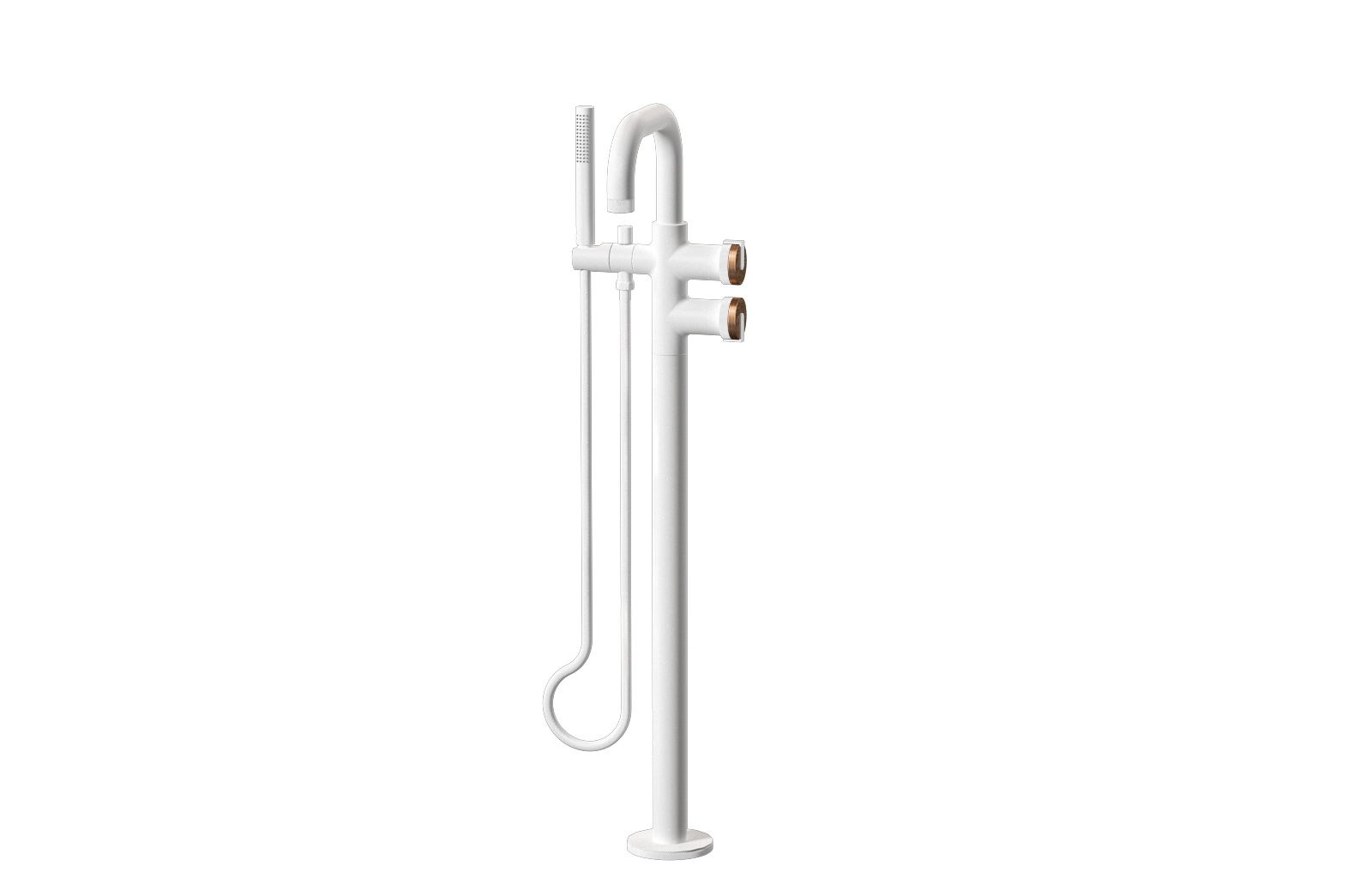 E-11557-R1BRG-L1WT-WT Смеситель напольный отдельностоящий (внешняя часть) GRAFF MOD+