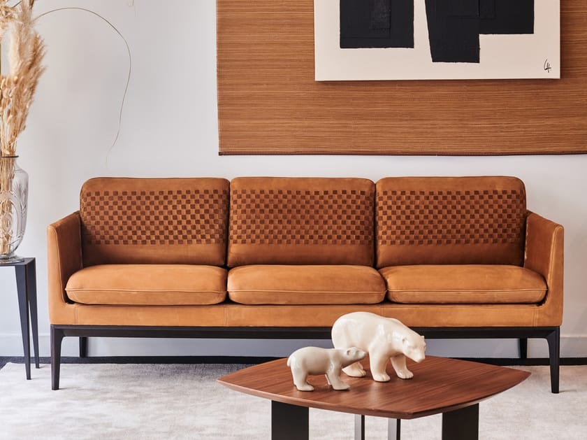 2-местный кожаный диван Duvivier Canapés Allure ARCH-00087349