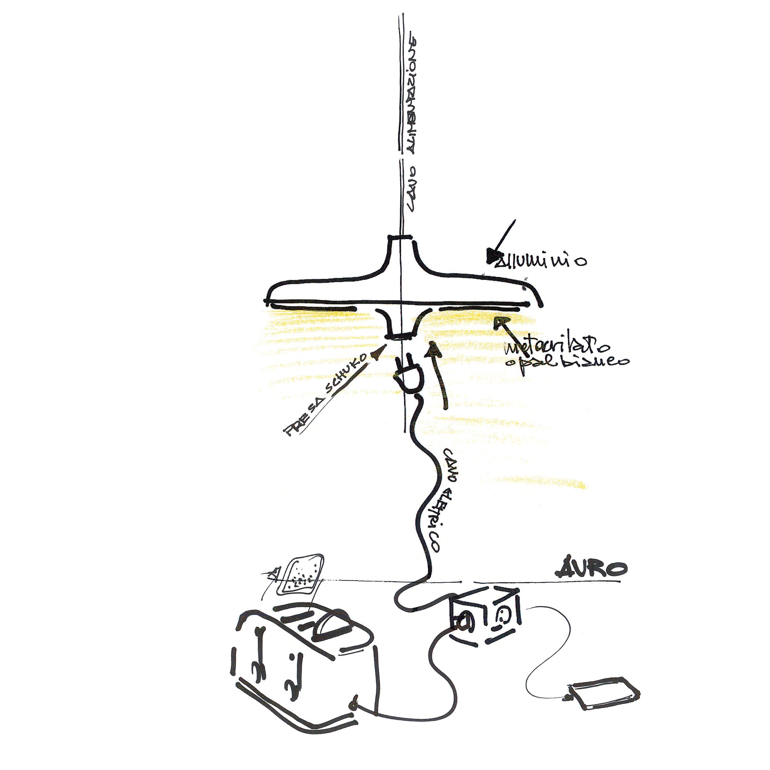 Алюминиевый подвесной светильник с розеткой Martinelli Luce Avro ARCH-00148875 - Вид №10
