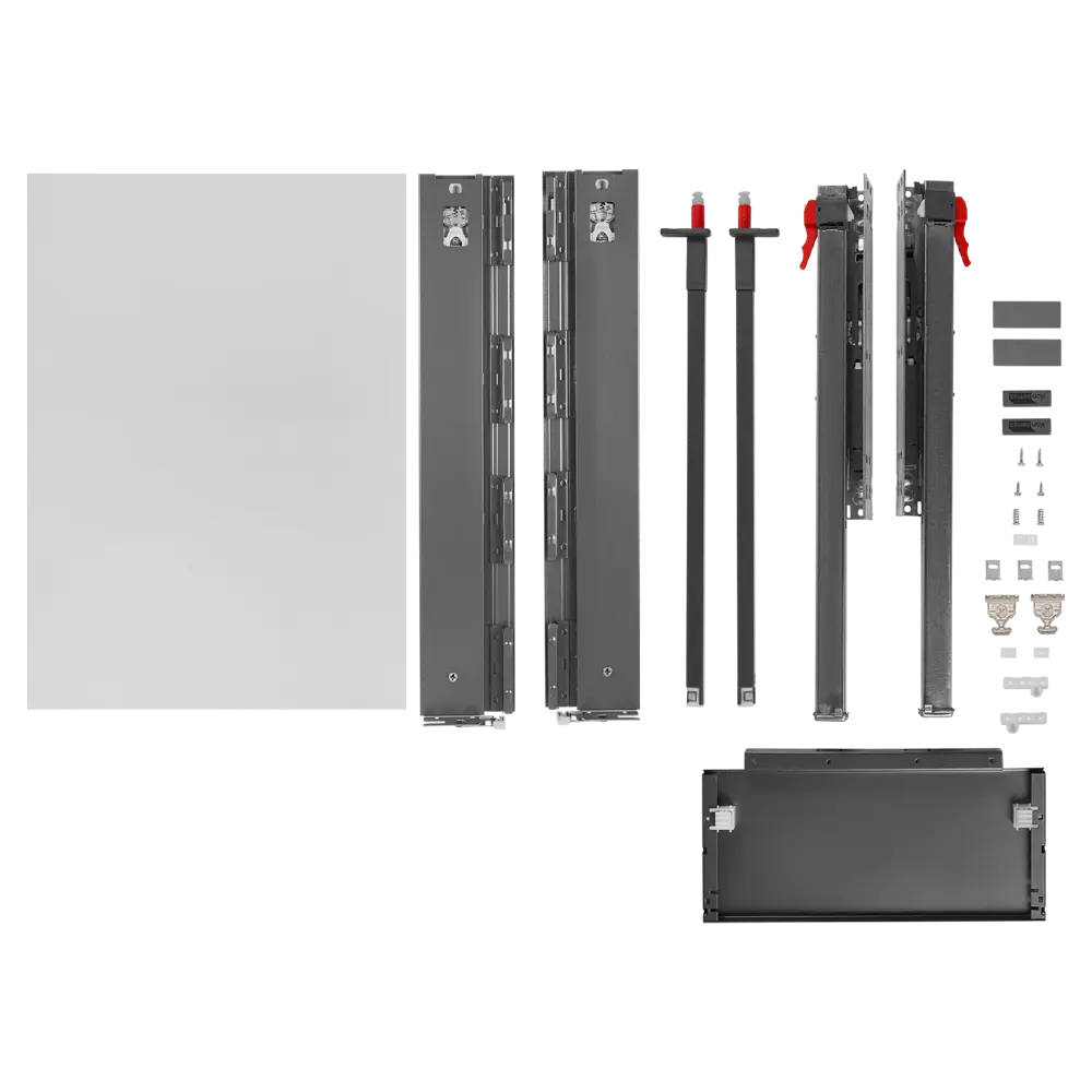 Выдвижной ящик с доводчиком 40x19x50 см KONSENSA ЛДСП/металл цвет серый Flowbox STLM-2205406 - Вид №5