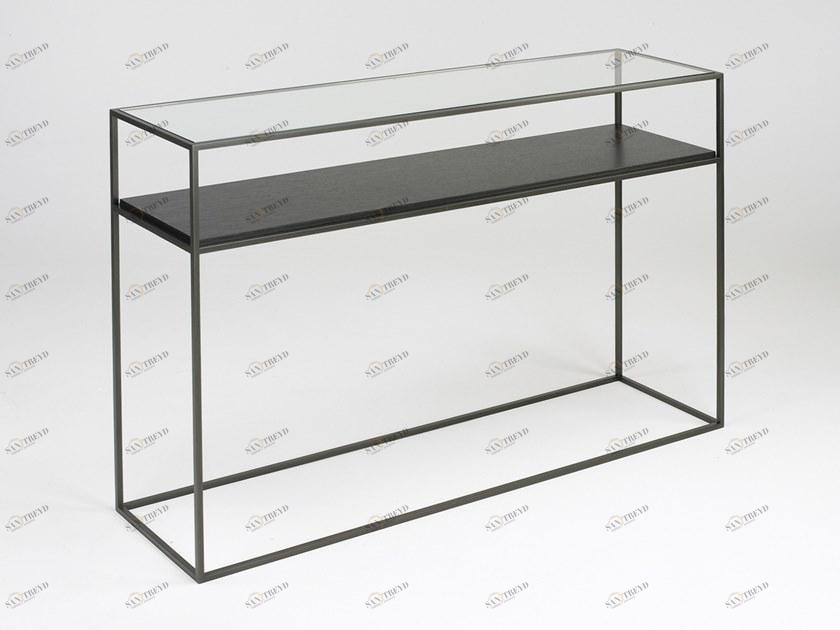 Duvivier Canapés Прямоугольная консоль из фанерованной древесины с полками Karusa Karusacons1tv