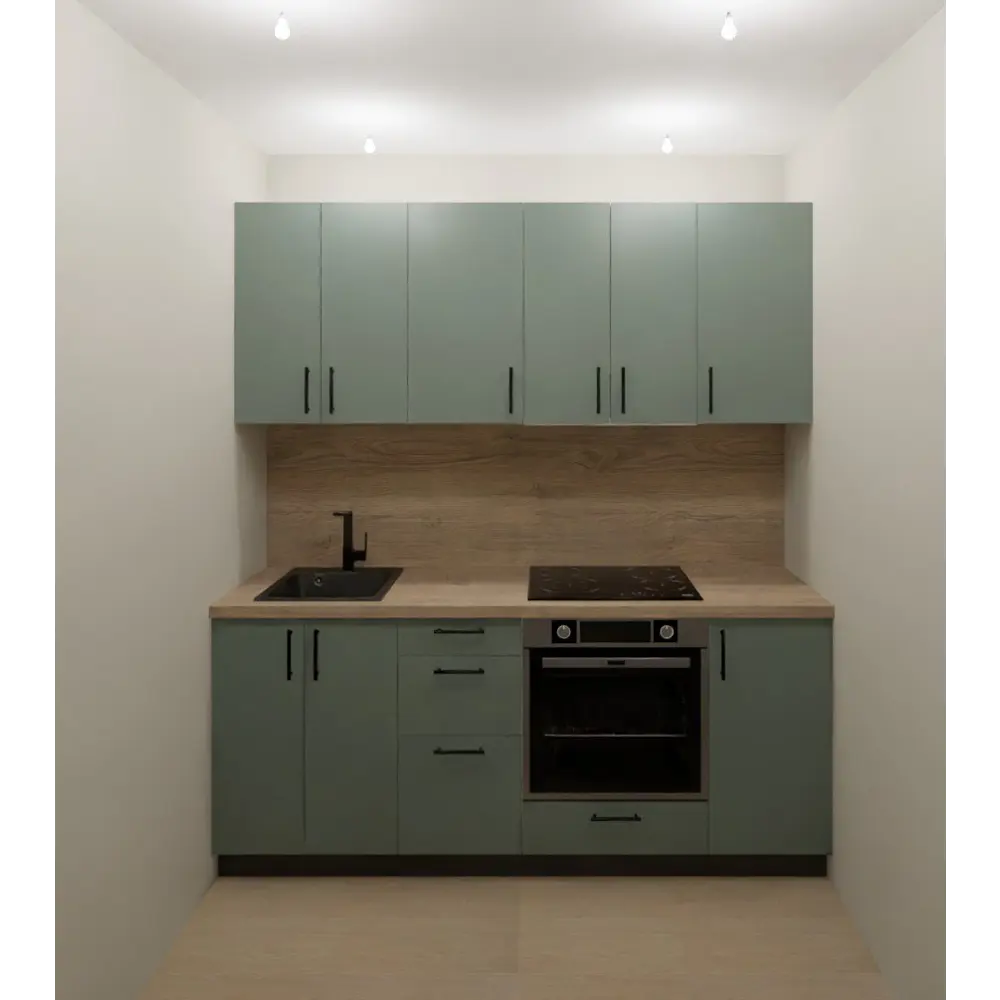 Кухонный гарнитур 200x60 см София цвет зеленый KONSENSA STLM-2007453